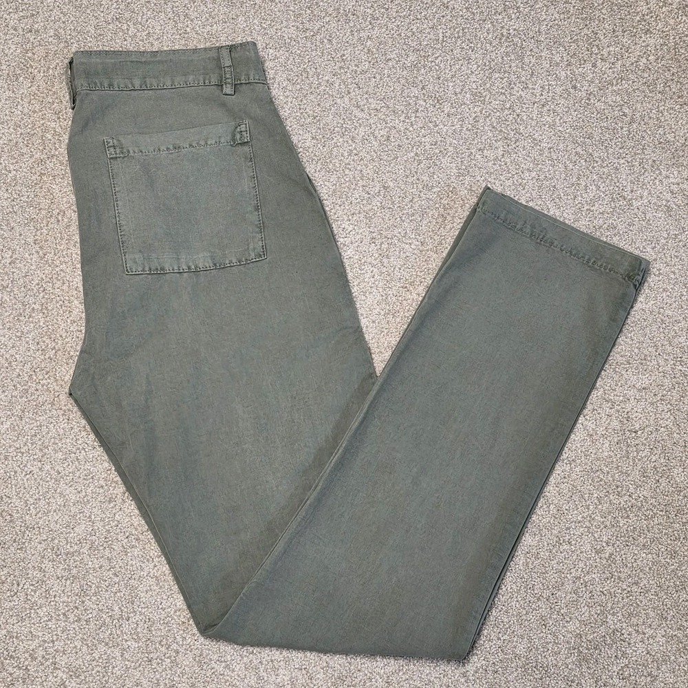 Alex Crane Men's Size 31 Olive 100% Organic Cotton Pants Straight Leg NWOT
